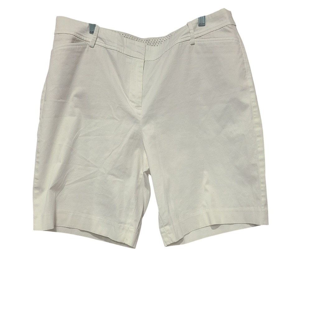 Talbots Perfect Short White Cotton Blend Chino Shorts Womens 16P Petite